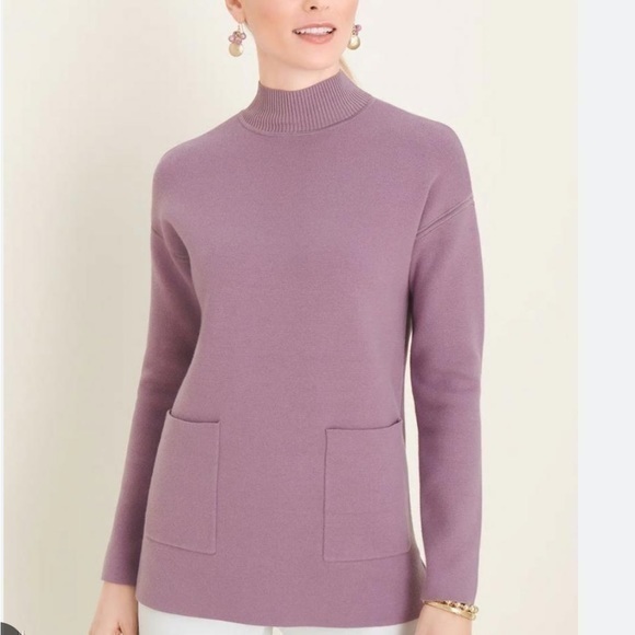 Chico mock neck lavender sweater - Picture 1 of 5